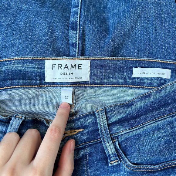 FRAME "Le Skinny de Jeanne" Mid-Rise Skinny Jeans 27 - Picture 5 of 6